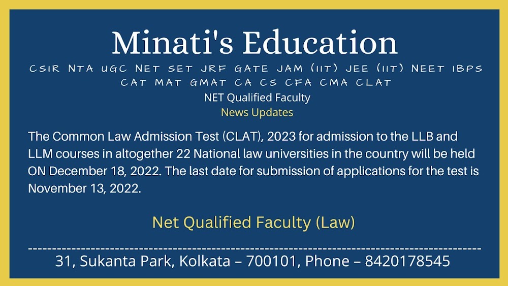 Minati’s Education [CSIR NTA NET SET JRF UPSC JAM(IIT) GATE CFA CMA HRM] – NET Qualified Faculty