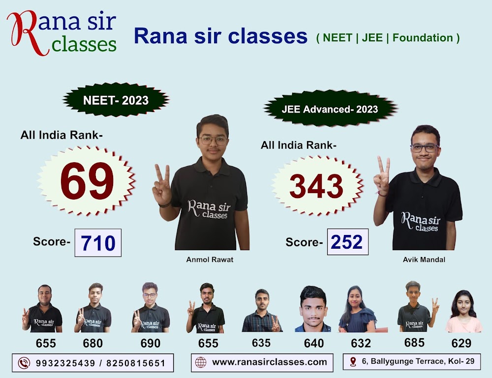 Rana sir classes- NEET Coaching in Kolkata, IIT JEE Coaching in Kolkata, India. Medical. Engineering. JEE, Main. IIT. WBJEE